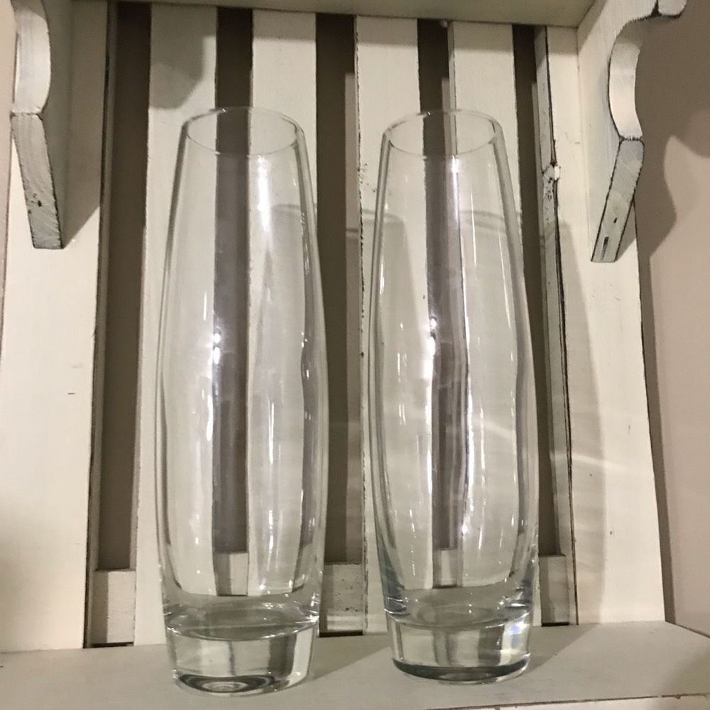 Libbey Bud Vases 2 Clear Glass - Picture 8 of 14